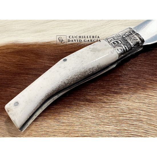 Pallarès Busa Colección Virola Plata Tallada Asta de Ciervo  Pulido Acero Inoxidable