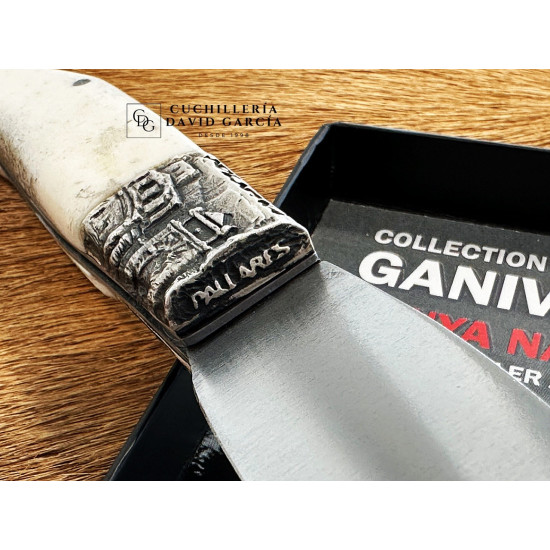 Pallarès Busa Colección Virola Plata Tallada Asta de Ciervo  Pulido Acero Inoxidable