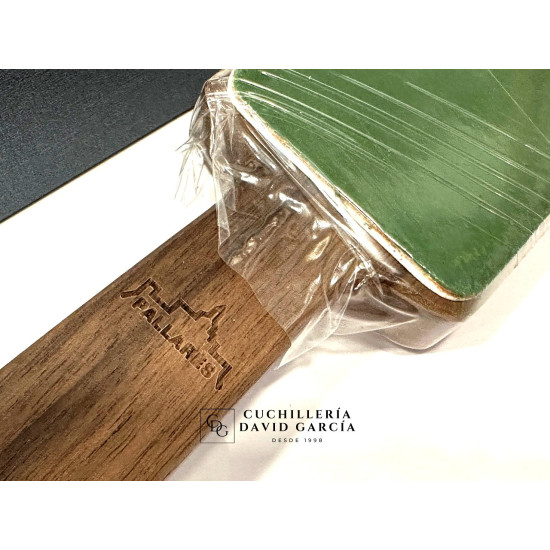 Pallarès Asentador doble cara de cuero Mango de Madera.