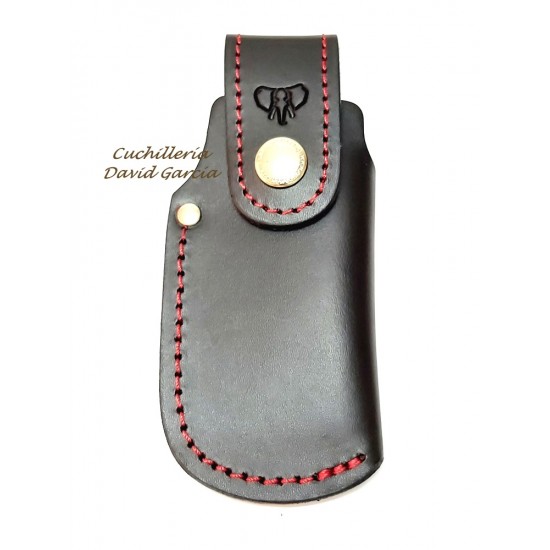 Funda Cudeman 603-NR Cuero Negro Pespunte rojo Funda Cudeman 603-NR Cuero Negro Pespunte rojo