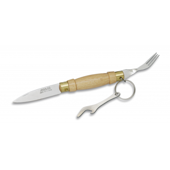 Man navaja con tenedor y abridor Inox 14011 Man navaja con tenedor y abridor Inox 14011