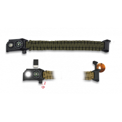 Barbaric Brazalete de Paracord Supervivencia Verde  33905-VE