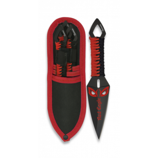 Cuchillos Lanzadores Aguila Roja Set de 3 pcs con funda 32276 Cuchillos Lanzadores Aguila Roja Set de 3 pcs con funda 32276