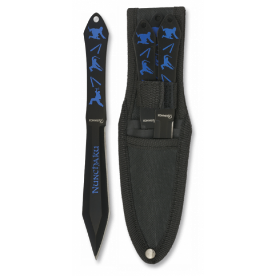 Cuchillos Lanzadores Ninja Set de 3 pcs con funda 32156