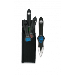 Cuchillos Lanzadores Skulls Set  de 3 pcs con funda 32256 Cuchillos Lanzadores Skulls Set  de 3 pcs con funda 32256