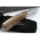 Cuchillo Azero S.O.K. Epsilon  JJ.Adventure Micarta Canvas Marron