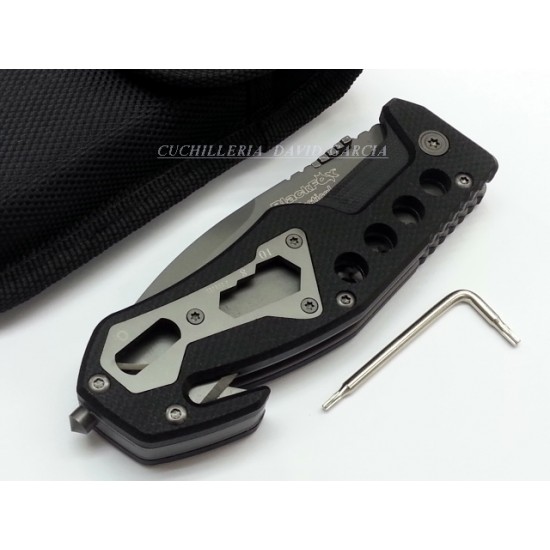 Black Fox BF- 115 Navaja Tactica Rescate G-10 Negra Black Fox BF- 115 Navaja Tactica Rescate G-10 Negra