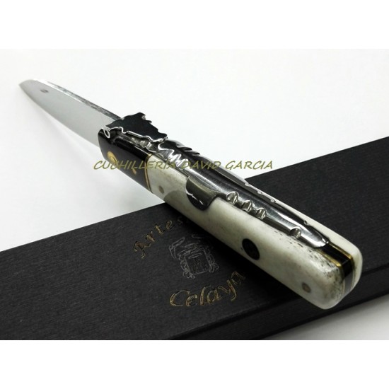 Celaya CA-40 Artesania Machete Bufalo y Ciervo Pulido Pulido Pin Mosaico decorativo Celaya CA-40 Artesania Machete Bufalo y Ciervo Pulido Pulido Pin Mosaico decorativo