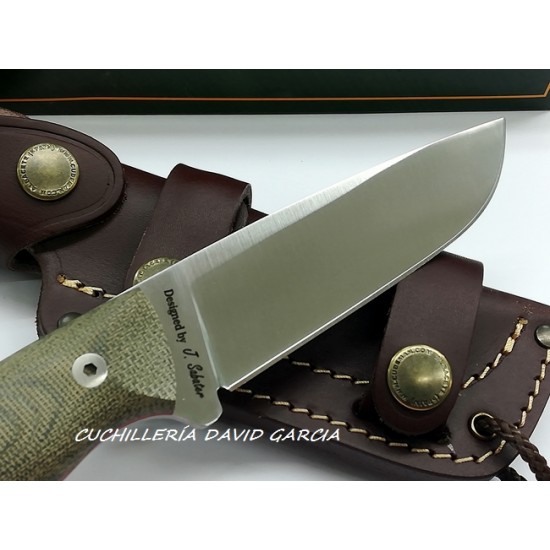 Cudeman BS9 Quercus 160F Micarta Canvas Verde