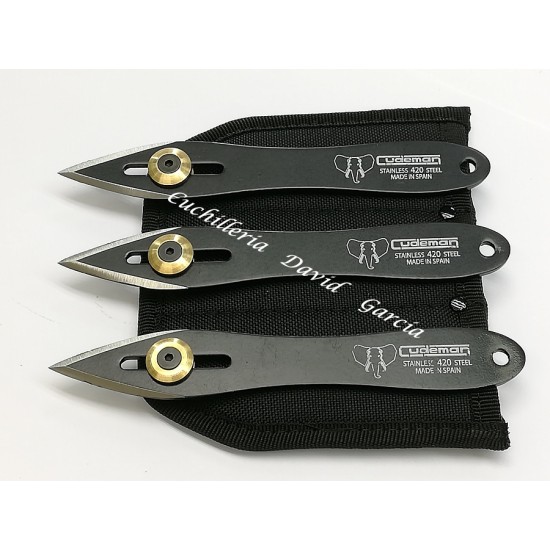 Cudeman Cuchillos Lanzadores 180-N Set de 3 cuchillos + Funda Cudeman Cuchillos Lanzadores 180-N Set de 3 cuchillos + Funda