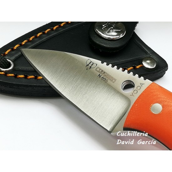 Cudeman Yoda 200-J G10 Naranja Acero Böhler N-695 Funda Cuero Cudeman Yoda 200-J G10 Naranja Acero Böhler N-695 Funda Cuero