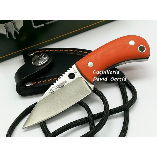 Cudeman Yoda 200-J G10 Naranja Acero Böhler N-695 Funda Cuero Cudeman Yoda 200-J G10 Naranja Acero Böhler N-695 Funda Cuero