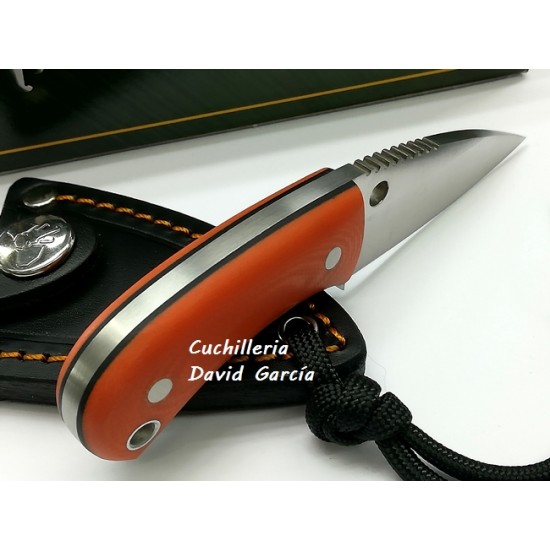 Cudeman Yoda 200-J G10 Naranja Acero Böhler N-695 Funda Cuero Cudeman Yoda 200-J G10 Naranja Acero Böhler N-695 Funda Cuero