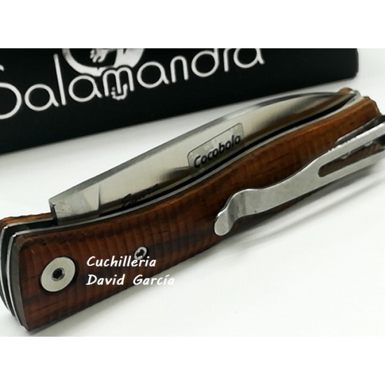 Salamandra Egara Acero N690  Madera de Cocobolo