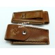 Funda F.Vicents para navajas Taramundi cuero marrón grande decorada Funda F.Vicents para navajas Taramundi cuero marrón grande decorada