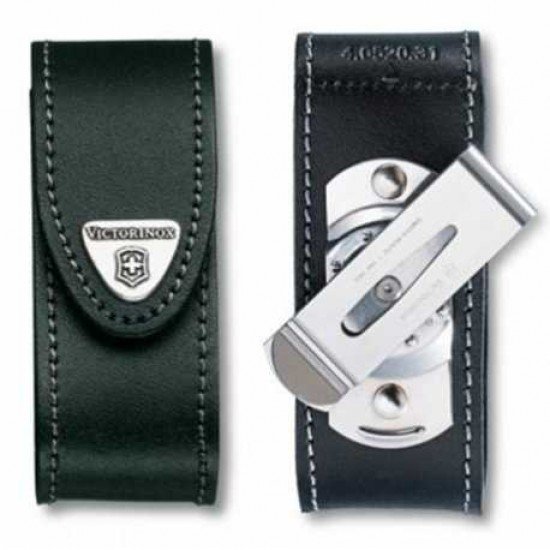 Victorinox Funda Piel Negra Clip rotativo V.40520.31