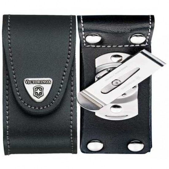 Victorinox Funda Piel Negra Clip rotativo V.40521.31