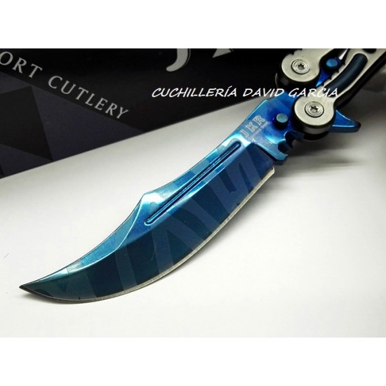 Navaja Abanico JKR 0539 Hoja Azul