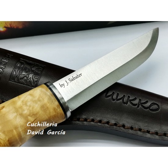 Joker Pukko CL127 Madera Abedul Rizado Acero Sandvik 14C28N Joker Pukko CL127 Madera Abedul Rizado Acero Sandvik 14C28N