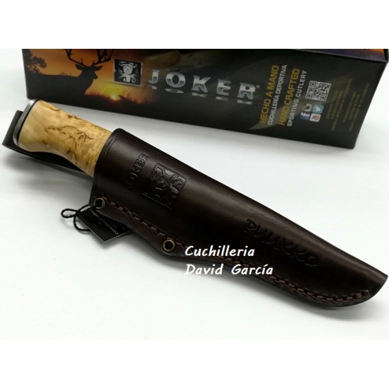 Joker Pukko CL127 Madera Abedul Rizado Acero Sandvik 14C28N Joker Pukko CL127 Madera Abedul Rizado Acero Sandvik 14C28N