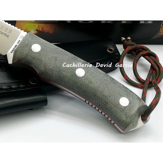 Joker Buschcrafter CV120-P Micarta Canvas  + Pedernal Acero Böhler N695