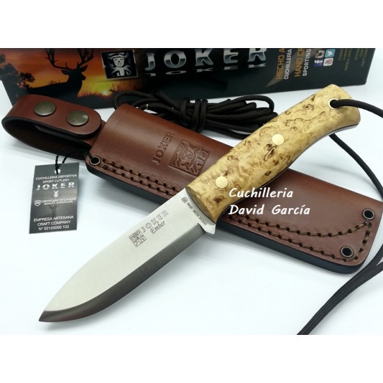 Joker BS9 Ember CL122 Madera de Abedul Rizado Acero Sandvik 14C28N Joker BS9 Ember CL122 Madera de Abedul Rizado Acero Sandvik 14C28N