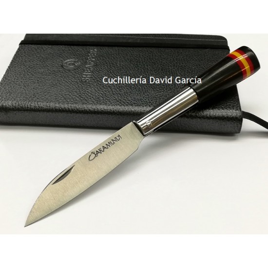 Taramundi Punta Recta 7 cm Madera Ébano Bandera de España Taramundi Punta Recta 7 cm Madera Ébano Bandera de España