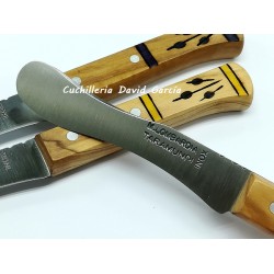 Cuchillo de untar Martin Lombardia Madera de olivo decorado colores Cuchillo de untar Martin Lombardia Madera de olivo decorado colores