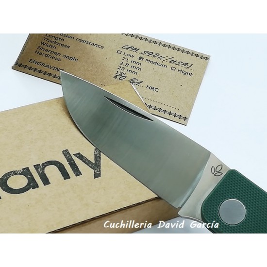 Manly Wasp CPM S90V G10 Military Green Manly Wasp CPM S90V G10 Military Green