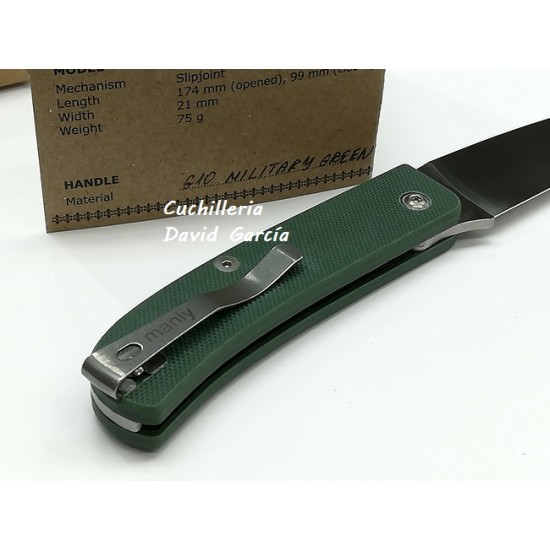Manly Wasp CPM S90V G10 Military Green