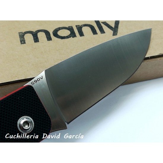 Manly Wasp CPM S90V G10 Negro/Rojo