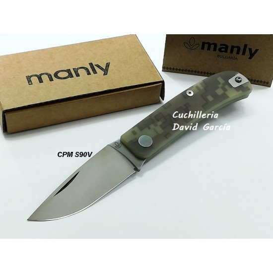 Manly Wasp CPM S90V G10 Desert Camo Manly Wasp CPM S90V G10 Desert Camo