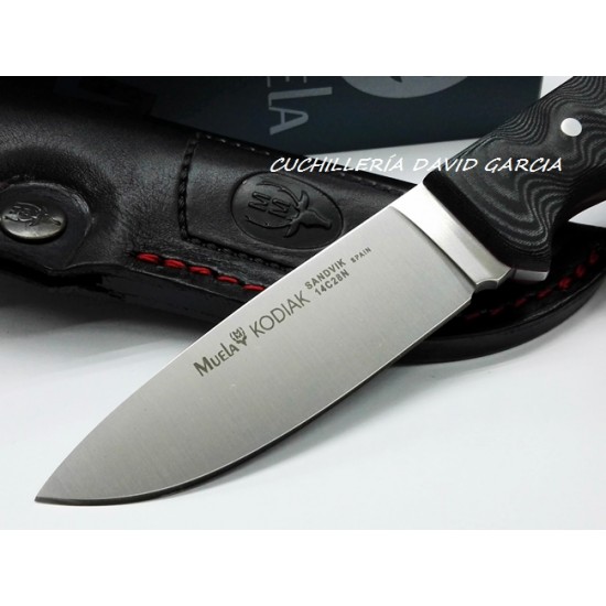 Muela Kodiak 10SV.M/ Micarta Negra Funda Cuero Muela Kodiak 10SV.M/ Micarta Negra Funda Cuero