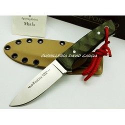 Muela Kodiak SV.G/K  Micarta Canvas Verde Funda Kydex Desierto  Muela Kodiak SV.G/K  Micarta Canvas Verde Funda Kydex Desierto