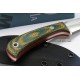 Muela Terrier 9G/K Micarta Verde Mostaza Funda Kydex con sistema de fijacion