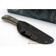 Muela Terrier 9G/K Micarta Verde Mostaza Funda Kydex con sistema de fijacion