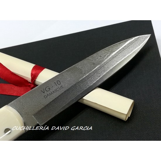 Expósito SVD/503 Machete Damasco y VG10 Marfil / Turquesa con Mosaico Expósito SVD/503 Machete Damasco y VG10 Marfil / Turquesa con Mosaico