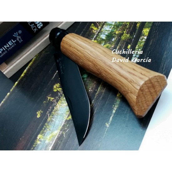 Opinel Nº 8 Black Edicion Madera Roble 002172