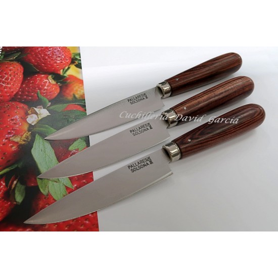 Cuchillo Cocina Pallares  Acero Inox con Mango en Madera de Palo Violeta