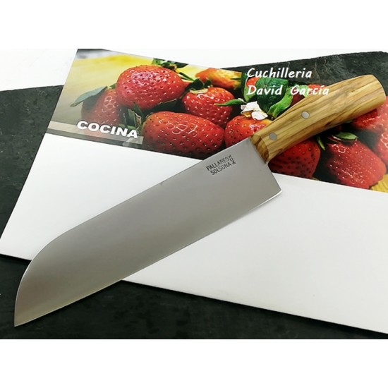 Pallarès Santoku Cuchillo Chef 2018  Madera de Olivo 20 cm Inox