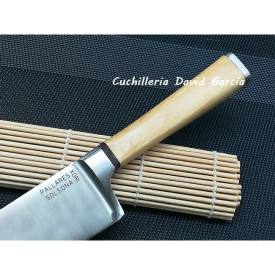 Pallarès Cuchillo Chef  Forjado Madera de Boj  22,5 cm