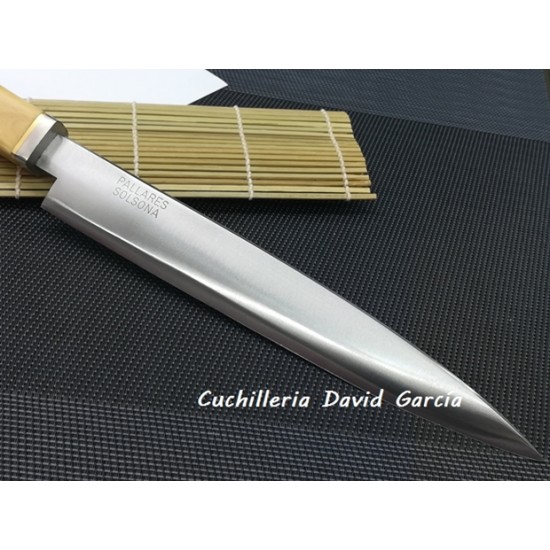 Pallarès Cuchillo Japones IANAGUI Acero Carbono Madera de Boj  24 cm