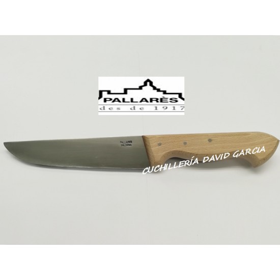 Cuchillo Carnicero Pallares  Acero Carbono con Mango de Haya 15 cm