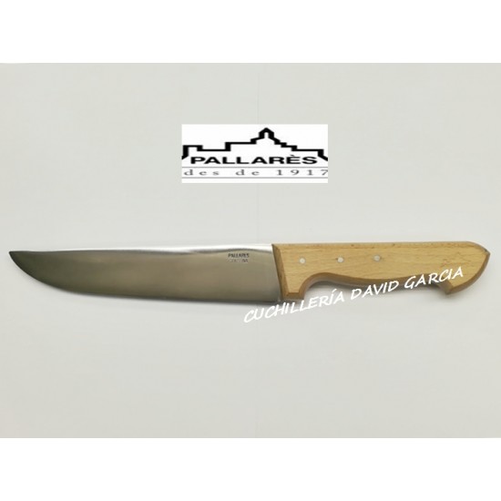 Cuchillo Carnicero Pallarès  Acero Carbono con Mango de Haya 20 cm