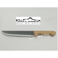 Cuchillo Carnicero Pallarès  Acero Carbono con Mango de Haya 23 cm Cuchillo Carnicero Pallarès  Acero Carbono con Mango de Haya 23 cm