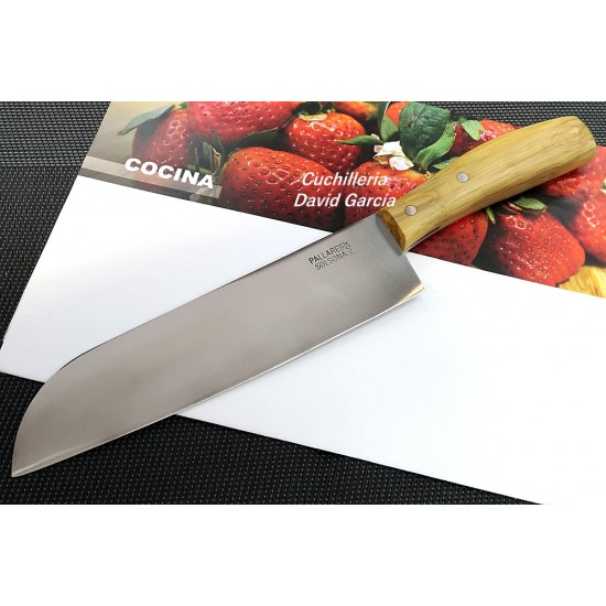 Pallarès Santoku Cuchillo Chef 2018  Madera de Boj 20 cm Inox