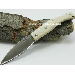 Pallares Busa Asta Blanca Ciervo Pulido con Pin decorativo Carbono