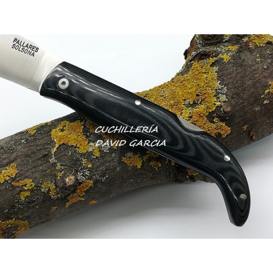 Pallarès Pedraforca Micarta Negra Acero Carbono