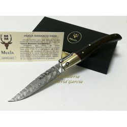 Muela PQ-9DAM Acero Damasco Inoxidable Madera de Granadillo