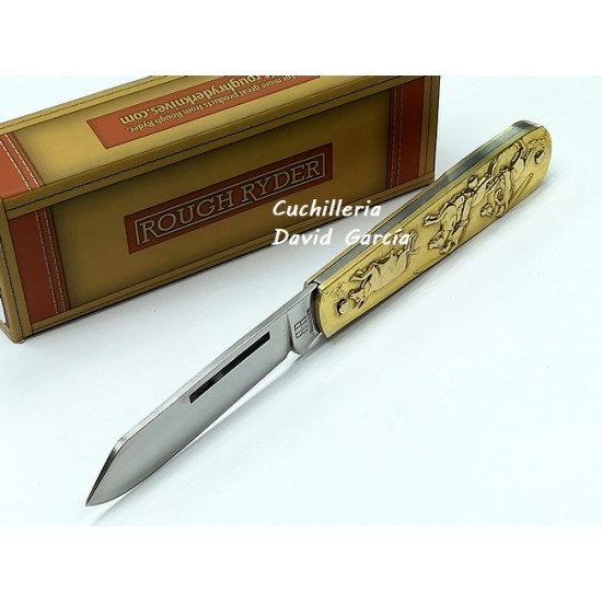 Rough Rider Cowboy Knife Brass  RR1457 